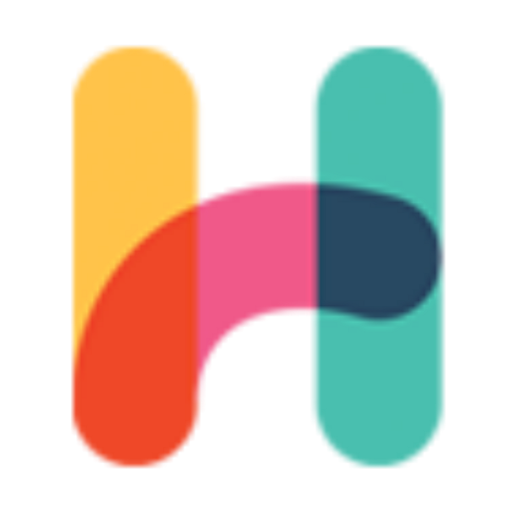 Colorful abstract letter H logo design
